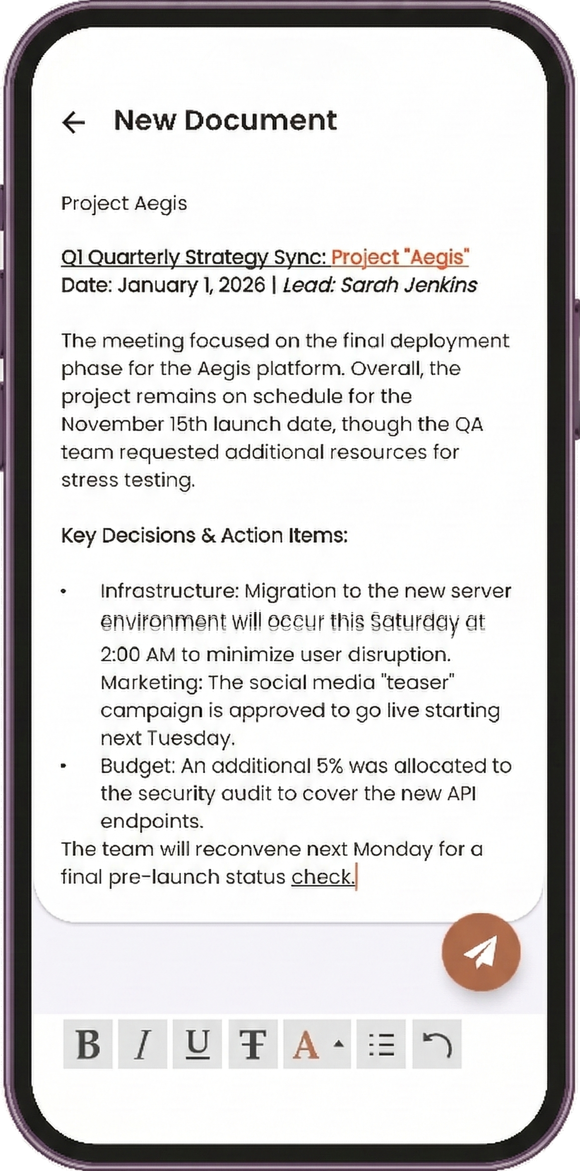 Native Document Creation